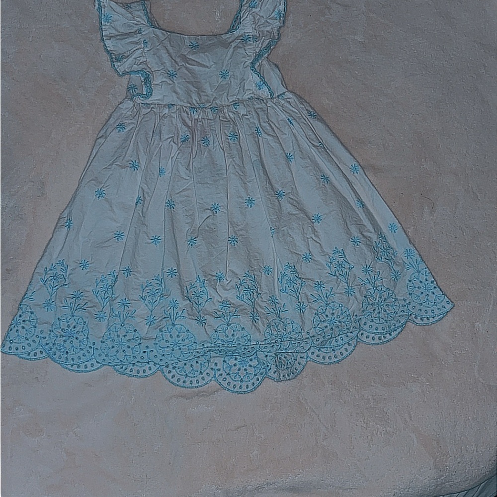 Blue Floral Kids Dress